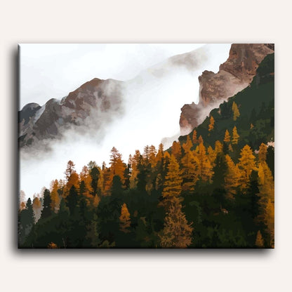 Autumn Alpine Forest | Paint by Numbers