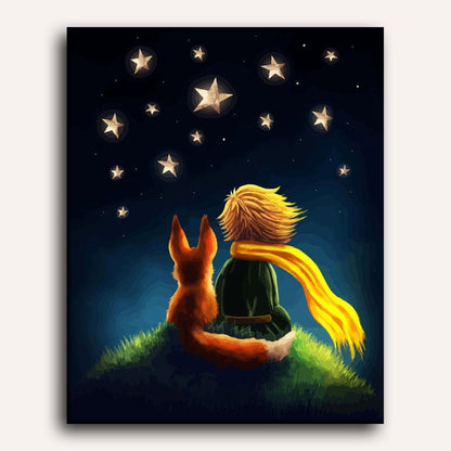 Little Boy and Fox | Paint by Numbers