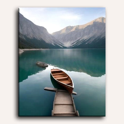 Boat on the Lake | Paint by Numbers