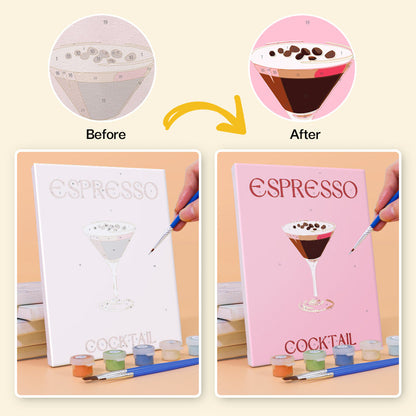 6 Mini Paintings - Pink Cocktail Set