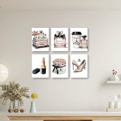6 Mini Paintings - Luxurious Brands Set