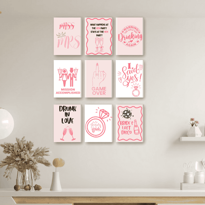 9 Mini Paintings – Bachelorette Set