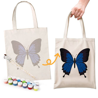 Paint by Numbers Totebag – Butterflies | 4 variants