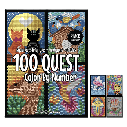 Color by Number Book with 48 markers