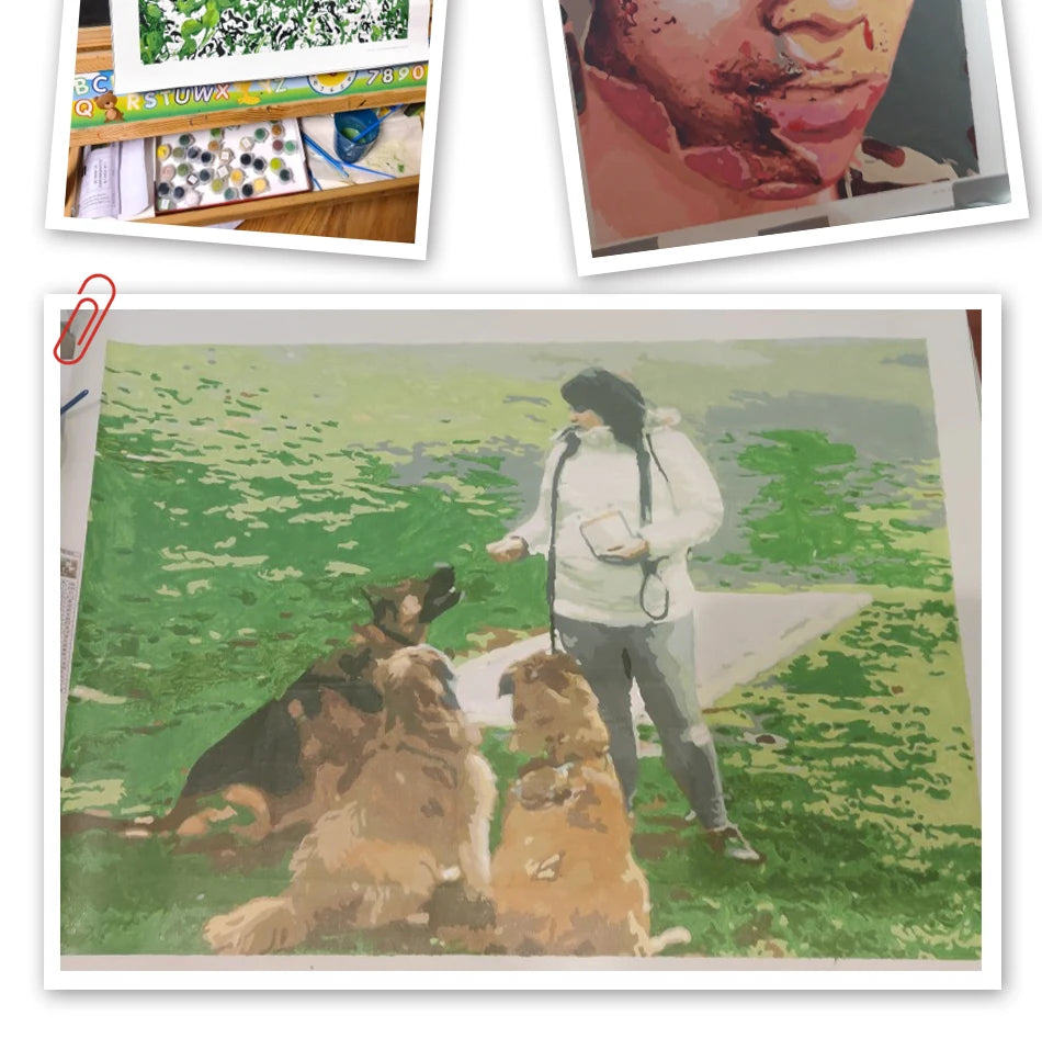 Personalized Photo Paint by Numbers – 24/36 Color Family & Portrait Canvas
