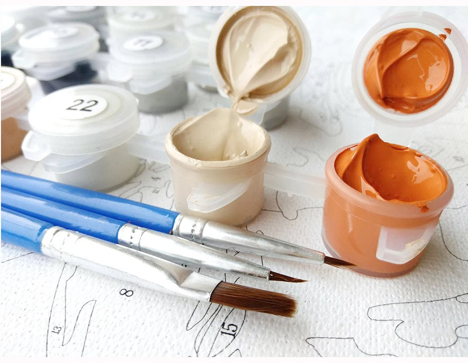 Custom Photo Paint by Numbers – 24-Color DIY Kit