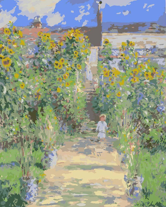 The Artist's Garden at Vetheuil - Claude Monet | Paint by Numbers