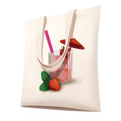 Paint by Numbers Totebag – Strawberry Daiquiri Cocktail