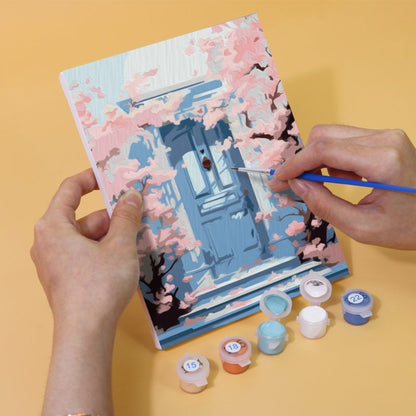 6 Mini Paintings - Colorful Doors Set