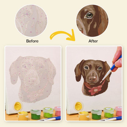 Paint by Numbers - 6 Mini Paintings | Dogs Set