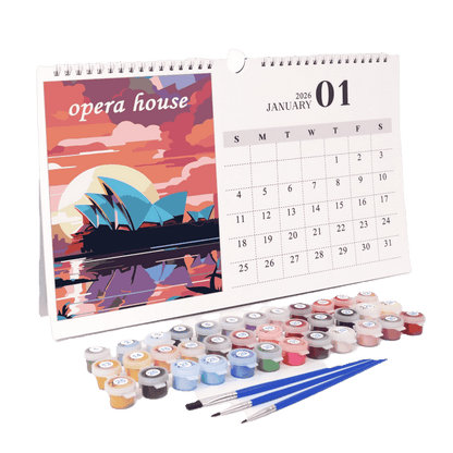Paint by Numbers Calendar 2026 | Famous Landmarks Edition