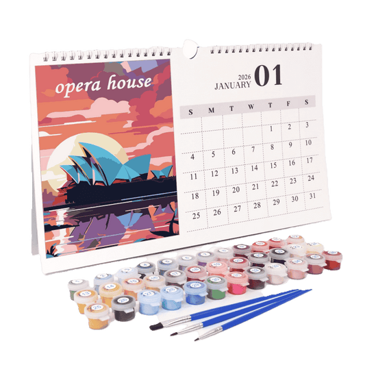 Paint by Numbers Calendar 2026 | Famous Landmarks Edition