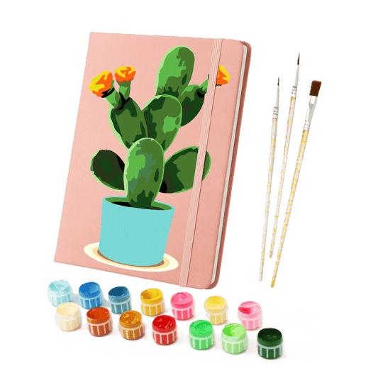 Paint by Number Notebook - Cactus | 2 Colors