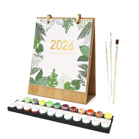 2026 Paint by Numbers desk Calendar | Plants Edition