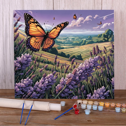Butterfly & Flowers – Paint by Numbers