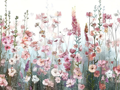 Daisy Flower Field Landscape - Paint by Numbers