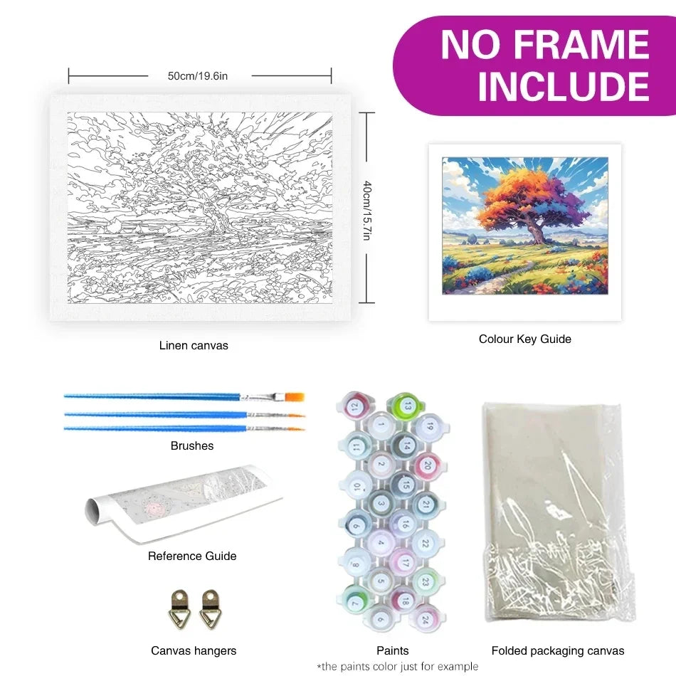 Relax & Paint: Sunset Canvas Kit for Adults