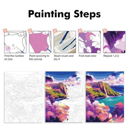 Custom Photo Paint by Numbers – 24-Color DIY Kit