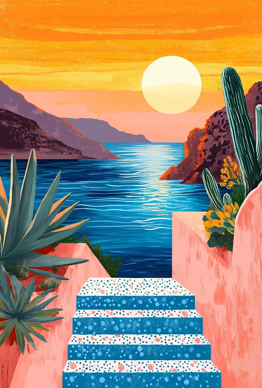 Relax & Paint: Sunset Canvas Kit for Adults