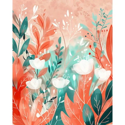 Pink Scenery Landscape Paint-by-Numbers Kit