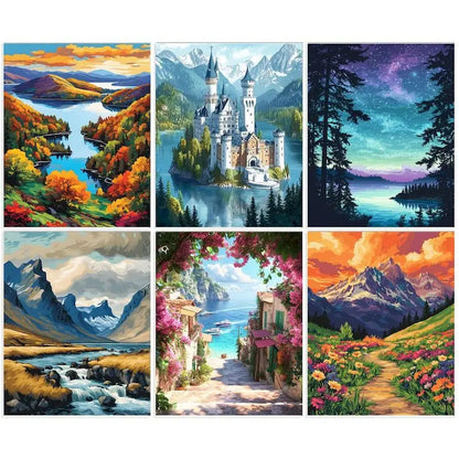 Beautiful Mountains Landscape – Paint by Numbers Kit