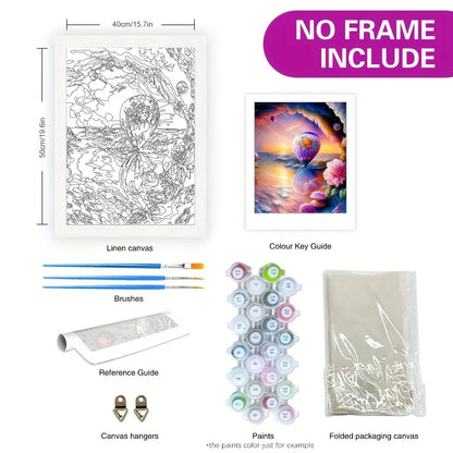 GATYZTORY Custom Photo Paint by Numbers – 24/36 Color DIY Canvas Kit