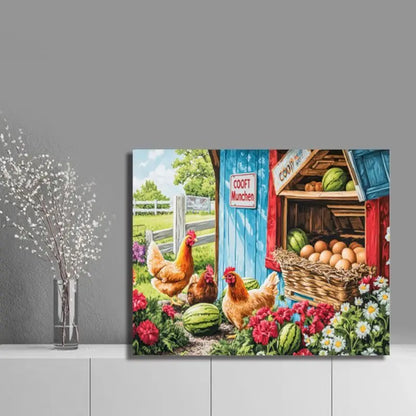 Courtyard and Rural Landscape – DIY Paint by Numbers Wall Art (Customizable by Paint)
