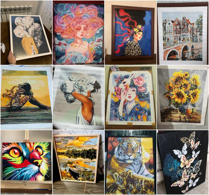 Custom Photo Paint by Numbers – 24 Color Valentine’s Gift