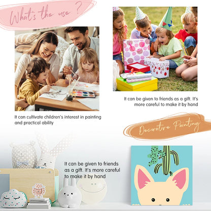 Cute Cartoon Animals - Paint By Numbers For Kids