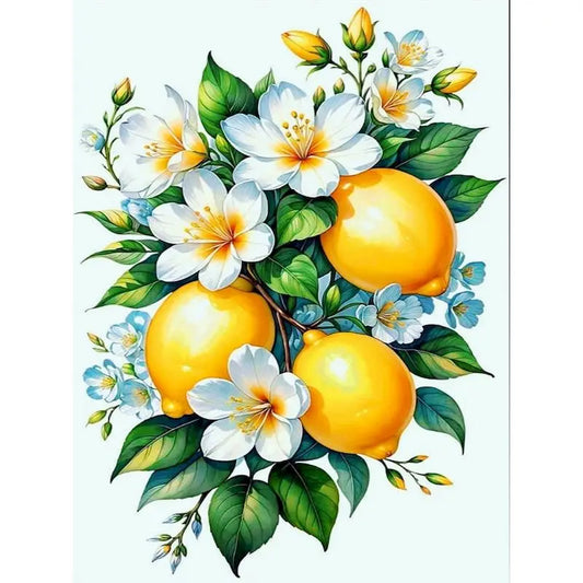 Flowers, Lemons & Landscape – DIY Framed Paint by Numbers Kit (Customizable by Paint)