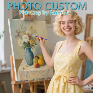 Custom Photo Paint by Numbers – DIY Hand-Painted Canvas