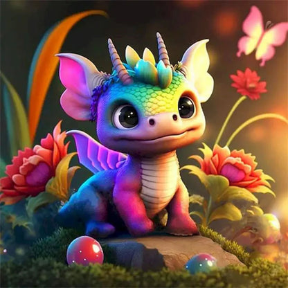 Dragon Animal DIY Kit -  Painting by Numbers