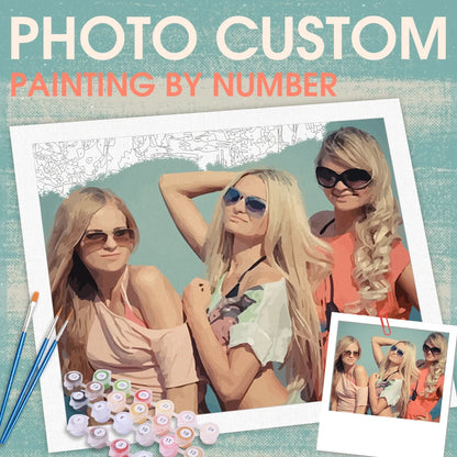 Custom Photo Paint by Numbers – 24-Color DIY Kit