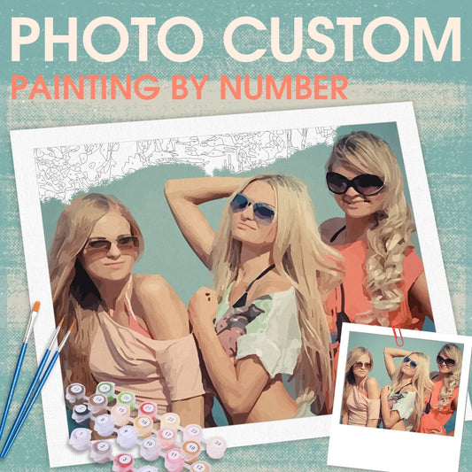 Custom Photo Paint by Numbers – 24-Color DIY Kit