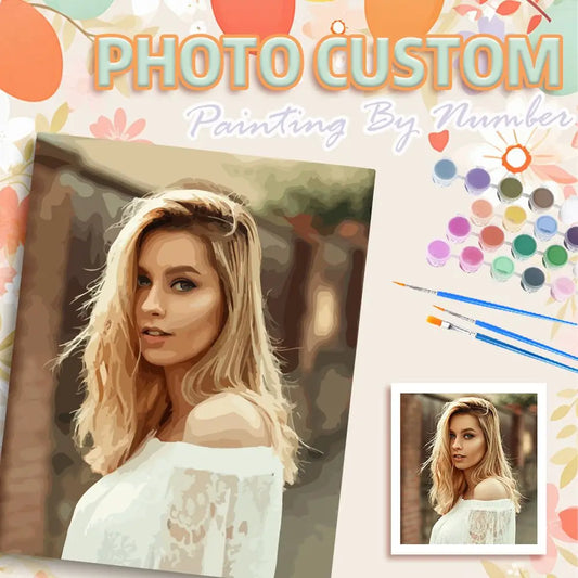 Personalized Photo Paint by Numbers – 24/36/48 Color Art Kit