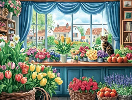 Courtyard and Rural Landscape – DIY Paint by Numbers Wall Art (Customizable by Paint)