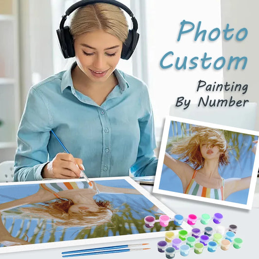 Custom Photo Paint by Numbers – Personalized Portrait Canvas Décor