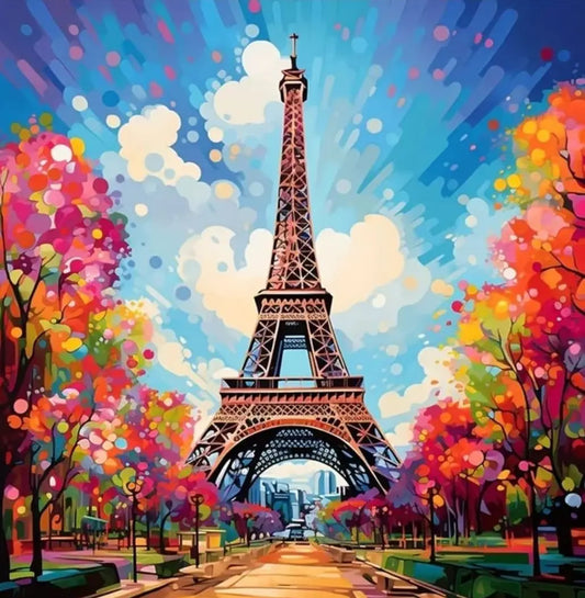 Breathtaking Paris Landscape – Paint by Numbers DIY Kit (Customizable by Paint)