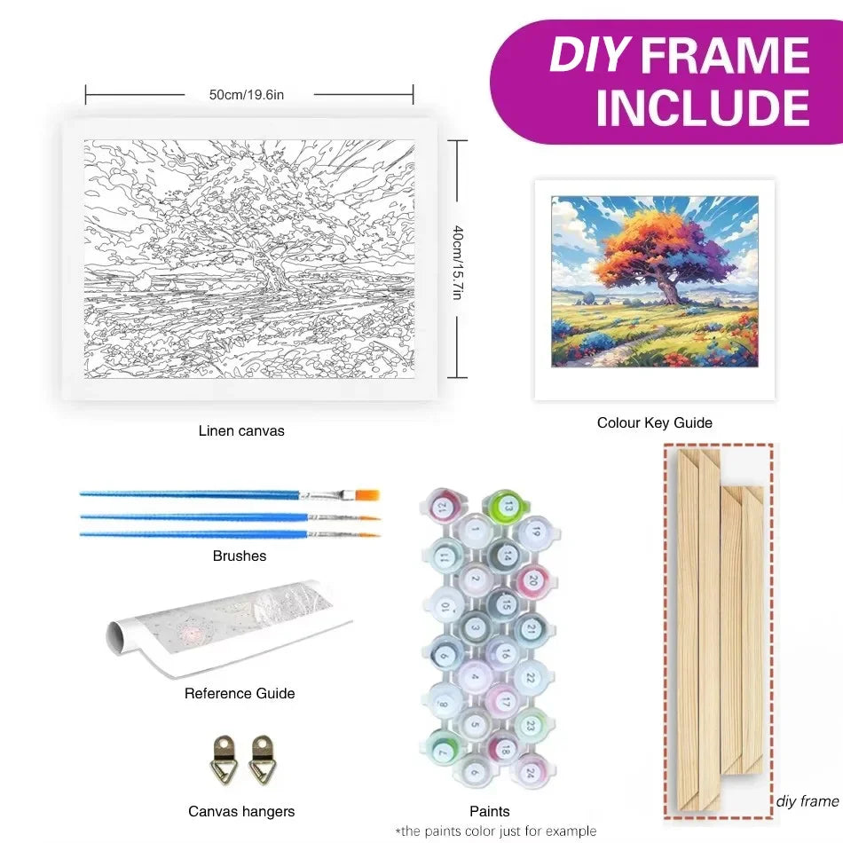 Relax & Paint: Sunset Canvas Kit for Adults