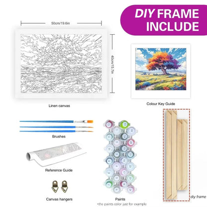 Relax & Paint: Sunset Canvas Kit for Adults