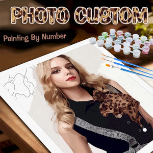 GATYZTORY Custom Photo Paint by Numbers – 24/36 Color DIY Canvas Kit