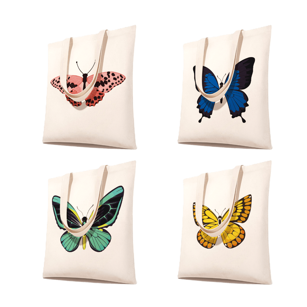 Paint by Numbers Totebag – Butterflies | 4 variants