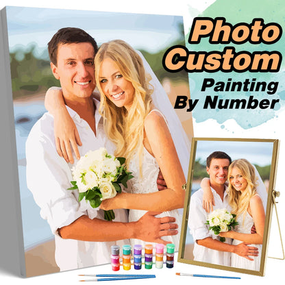 Personalized Photo Paint by Numbers – 24/36/48 Color Art Kit