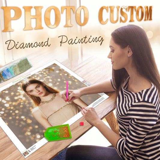 Custom Photo Diamond Painting – 5D DIY Crystal Art Kit