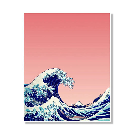 The Great Wave off Kanagawa, Flamingo & Blue Heron – Paint by Numbers