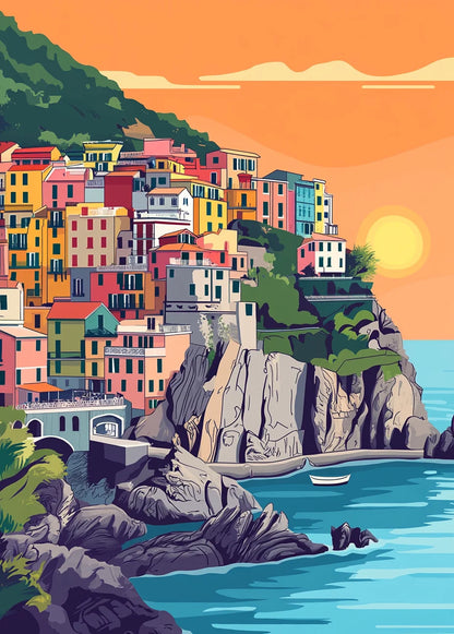 Relax & Paint: Sunset Canvas Kit for Adults