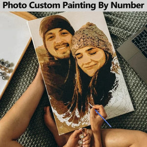 Custom Photo Paint by Numbers – DIY Acrylic Canvas Kit