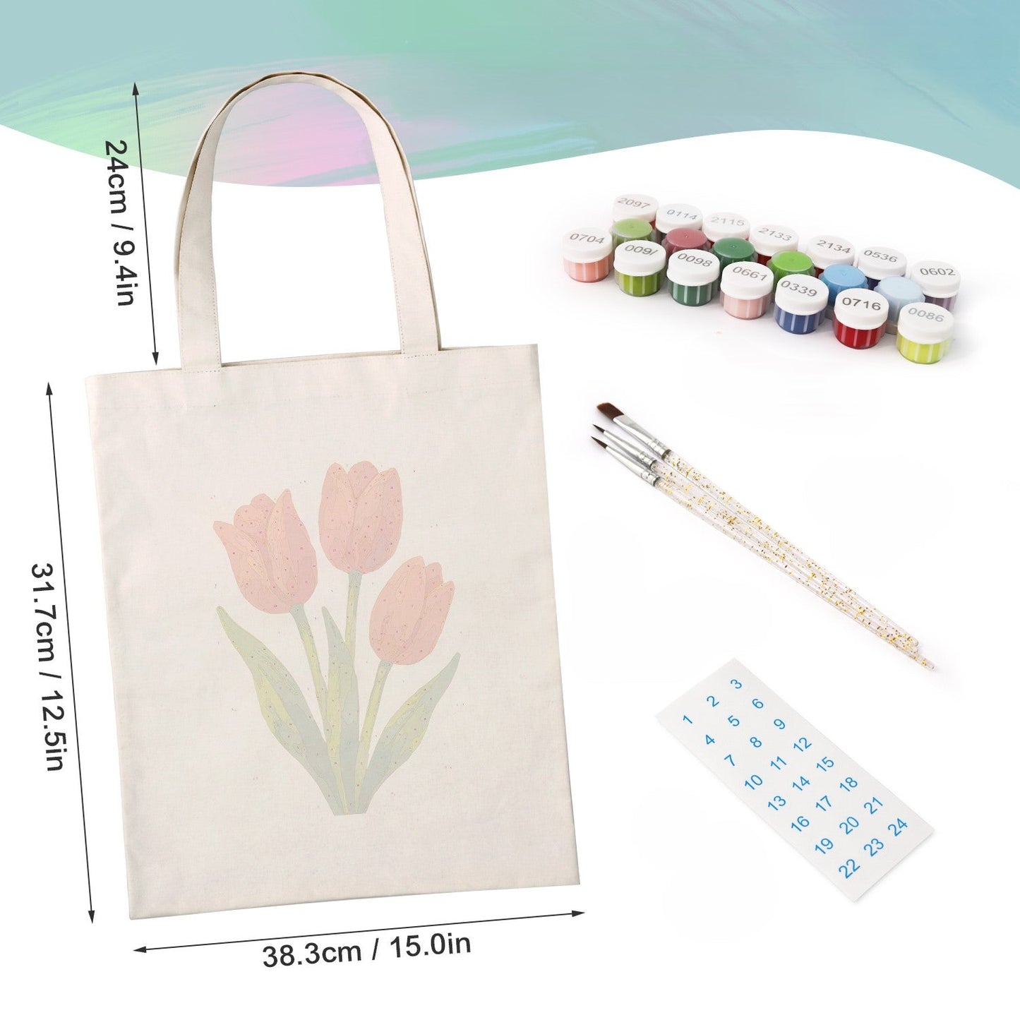 Paint by Numbers Totebag – Tulips