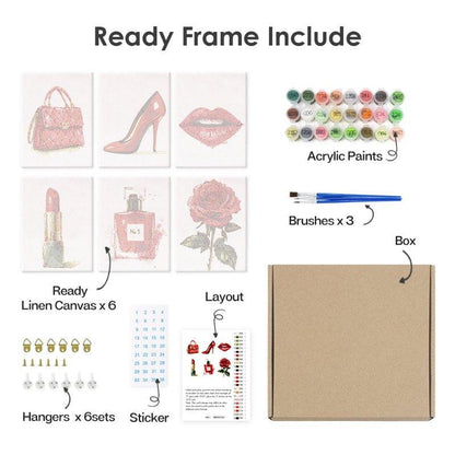 6 Mini Paintings - UK Cocktail Set