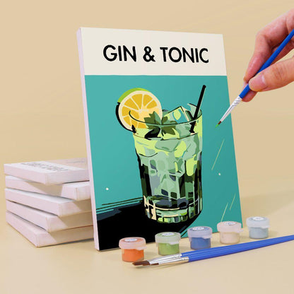 6 Mini Paintings - Cocktail Deluxe Set